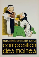 Composition Des Moines Cafe Poster by Vincent Original 1926 French Coffee Ad