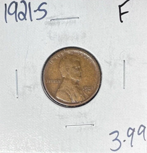1921-S LINCOLN WHEAT CENT ~ FINE ~NICE COIN~