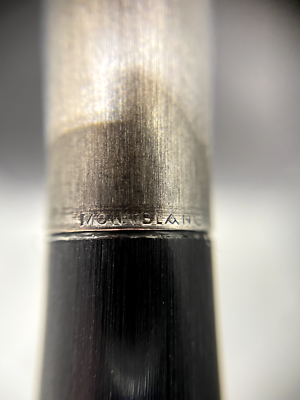 Excellent] MONTBLANC No.225 Vintage Black&Metal Fountain Pen 14K