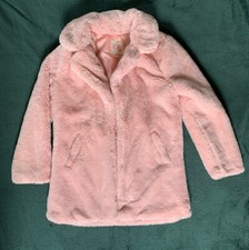 Girls Faux Fur Pink Coat