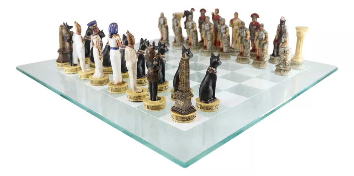 Buy Vintage Chess Set With Resin Board and Metal Pieces / Ajedrez