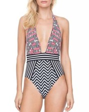  178 Profile by Gottex Retro Chic V-Plunge Halter One Piece Swimsuit 6 ymr2525