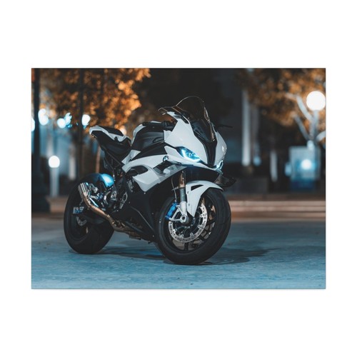 BMW Inspired S1000RR High Resolution Museum Quality Horizontal Canvas Print #023 - Picture 3 of 10