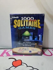 1000 Best Solitaire Games 2000 Vintage Windows 95 Software Sealed NEW