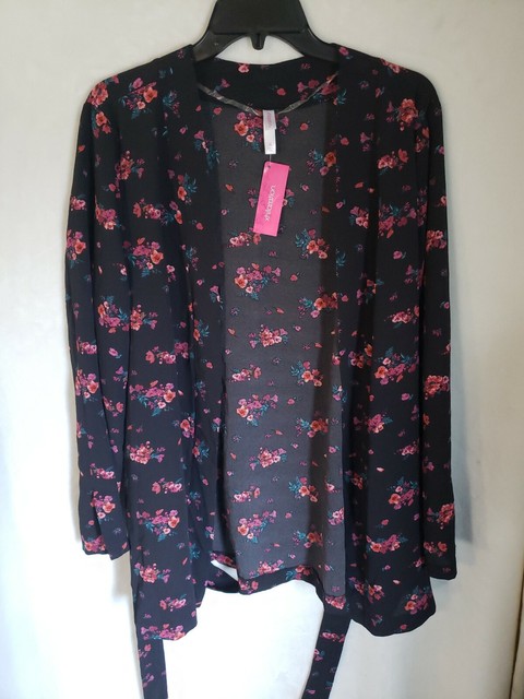 black floral kimono jacket