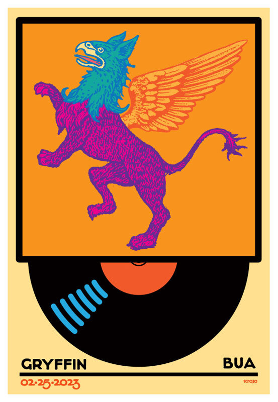 Scrojo Gryffin Belly Up Aspen Colorado 2/25/2023 Poster