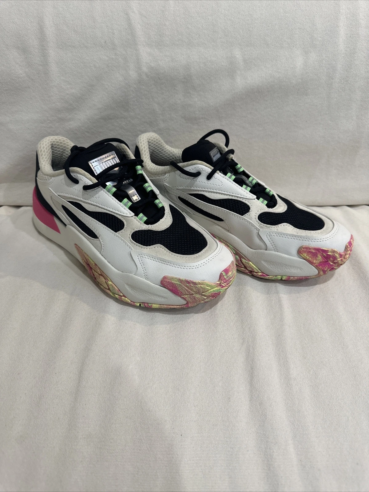 Sneakers casual da donna bianche Puma Hedra taglia 9 Chaos con lacci 375118 01