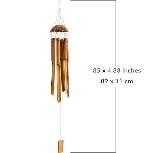 Wooden Wind Chime Outdoor Wooden Bamboo Chimes - Laeto House & Home - Picture 4 of 4
