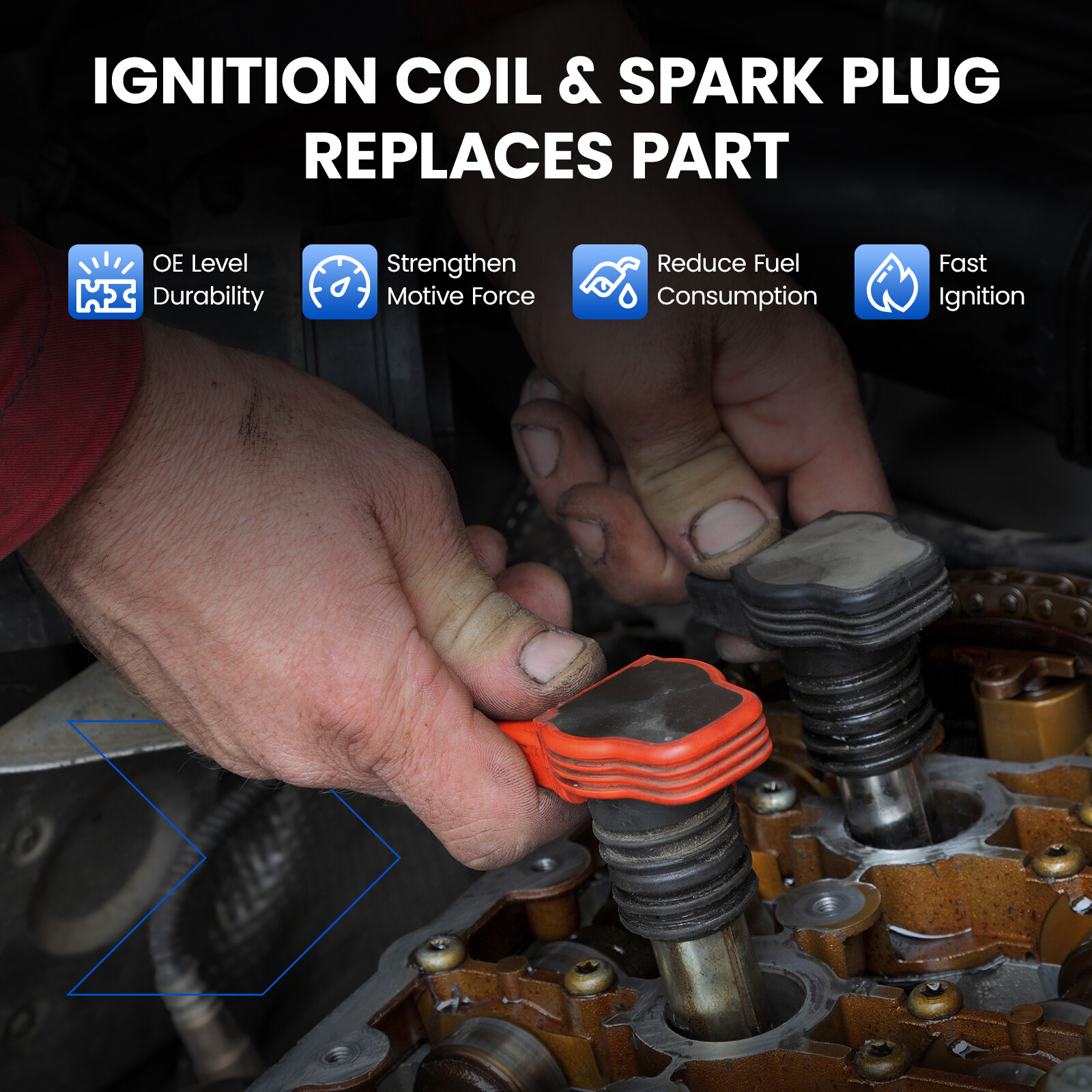 4 Ignition Coils Replacement for 2007 2008 2009 Suzuki SX4 L4 2.0L UF562 UF-562