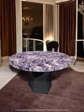 Amethyst Coffee Table – Handmade Gemstone Art Slab for Luxury Decor