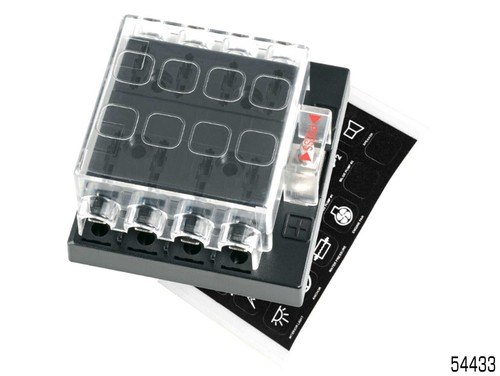 Narva 8 Way Standard Blade Fuse Block 25A @12V with Fuse ID Stickers 54433 - Picture 3 of 6