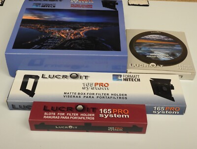 Formatt Hitech 165 mm Lucroit Filterhalter, Adapterringe, matte Boxen, Schlitze