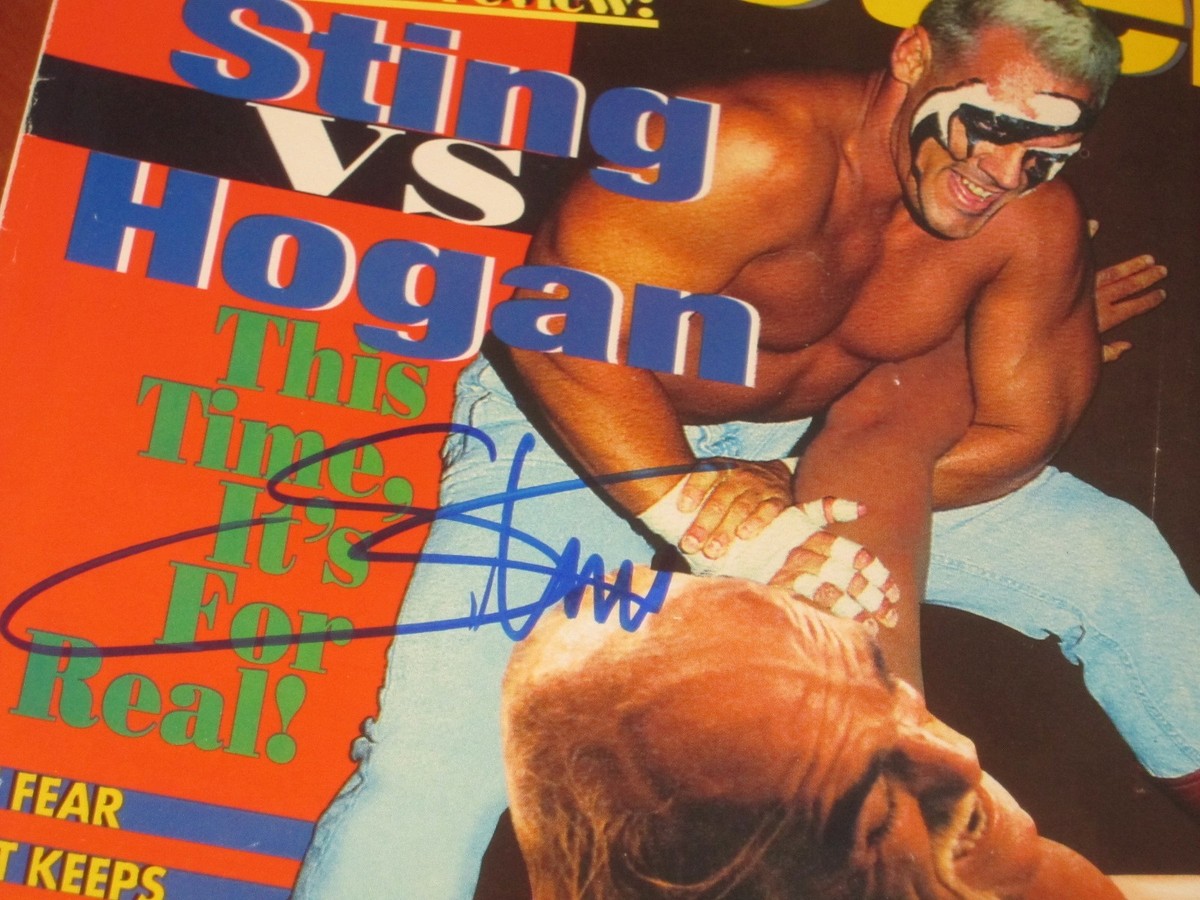 Sting Autographed Wrestling Cover Page | eBay