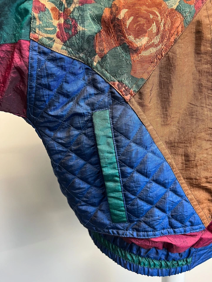 Active Stuff Vintage Hip Hop Color Block Bomber Wind Jacket Size SMALL - Image 4 of 4