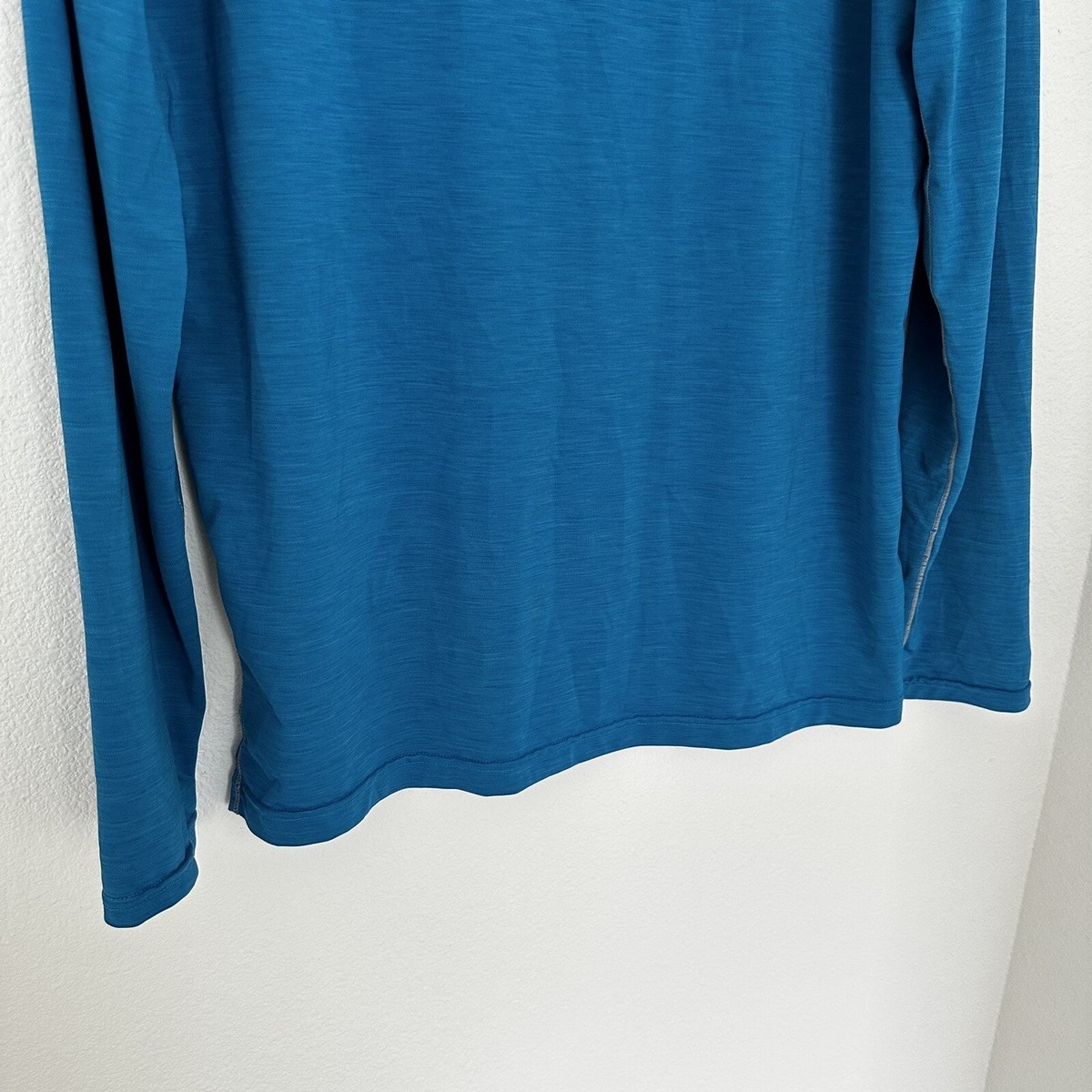 Prana Mens Calder Long Sleeve Performance Long Sleeve Shirt Blue