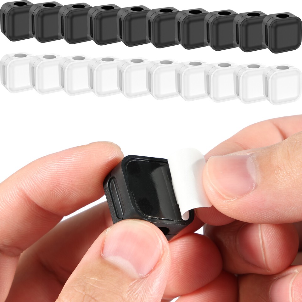 20Pcs Cable Clips Adhesive Plastic Cable Holder Cable