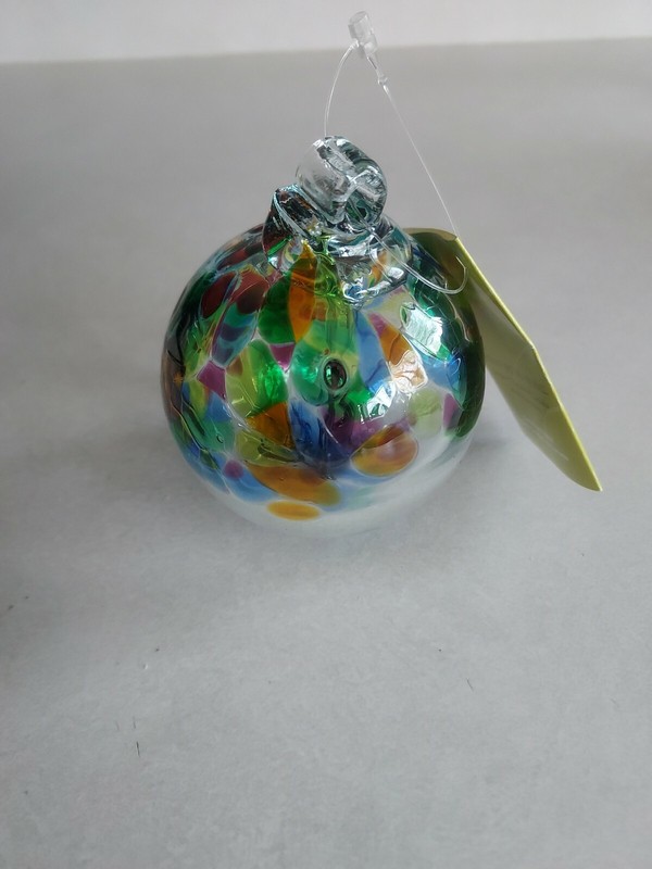 KITRAS Art Glass Hand Blown 3" Ball Ornament Tree Of Enchantment Dreams 2009