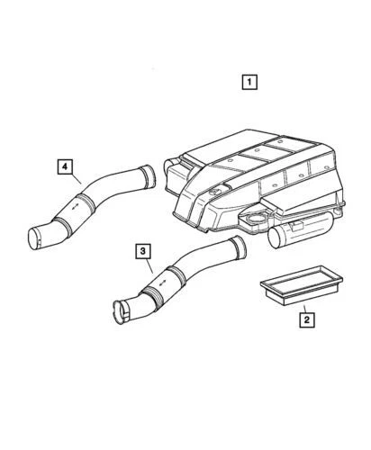 Genuine Mopar 2004-2006 Chrysler Crossfire Front Air Cleaner Element 5098424AB - Image 1 of 1