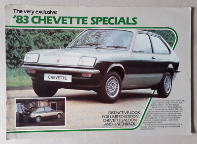 Vauxhall Chevette Specials Prospekt / Faltblatt 1983 - Limited Edition