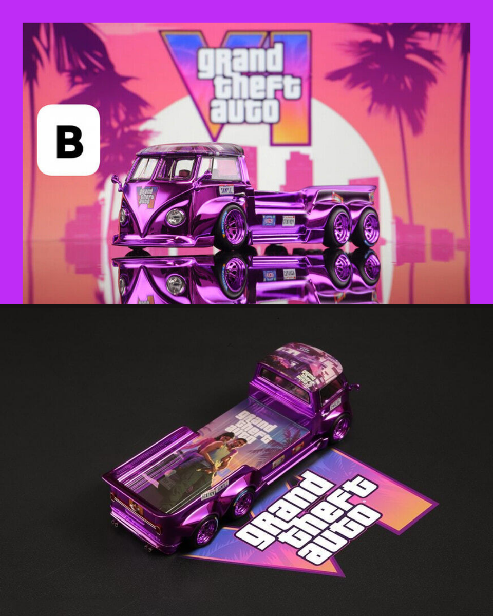 LIBERTY64 VOLKSWAGEN T1 GTA VI VAN Chrome Purple 1/64 | eBay