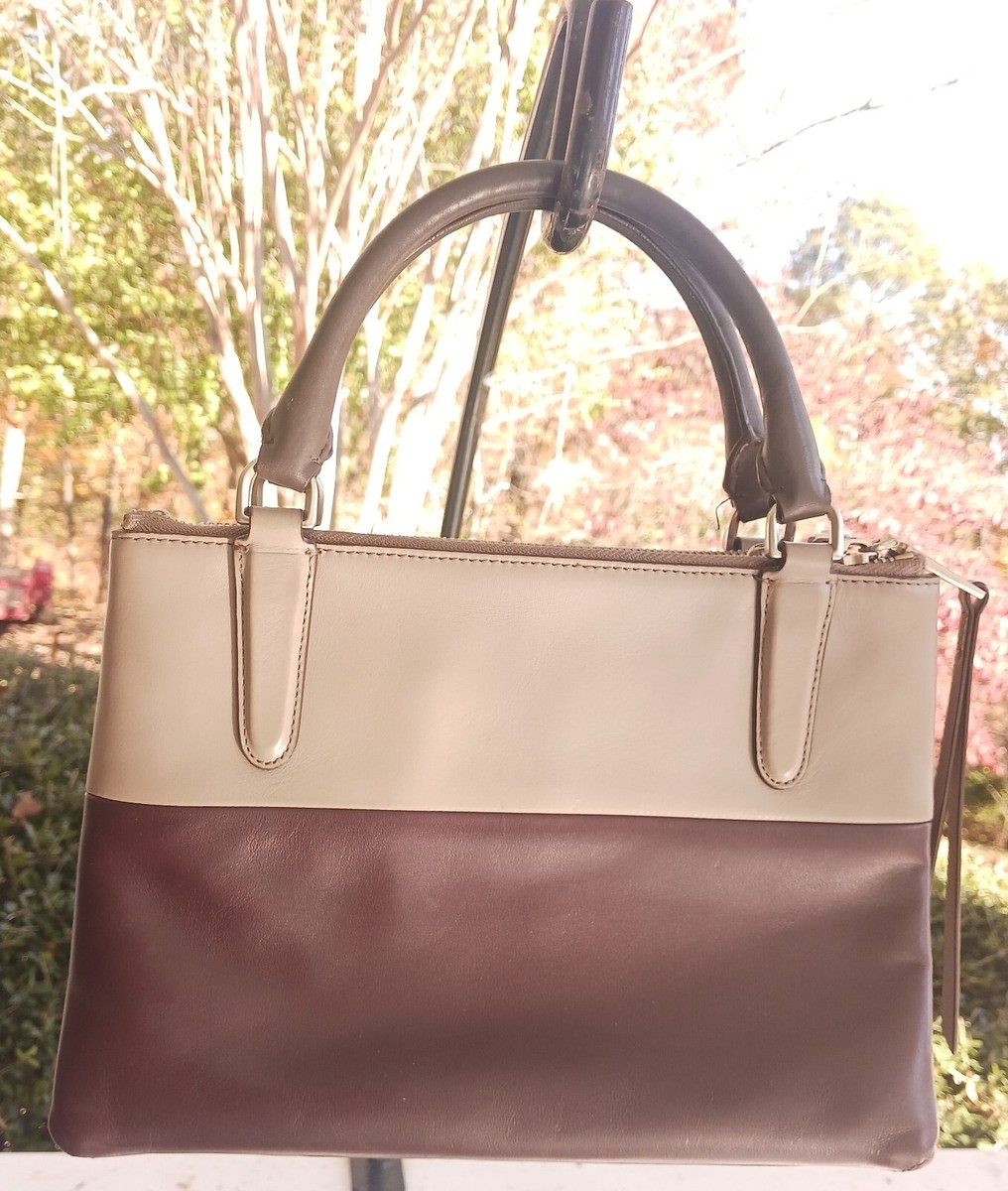 Coach 32503 Mini Oxblood & Gray Color Block Borough Triple