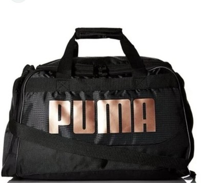 PUMA Evercat Dispatch Duffle Gym Bag Travel Casual Overnight Black Rose Gold