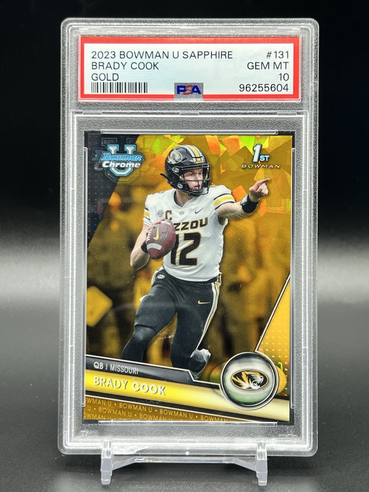 2023 Bowman U Chrome Sapphire Edition - Brady Cook #131 Gold /50 (RC) PSA 10 💎