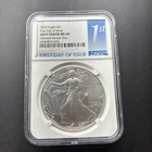 FIRST DAY ISSUE MINT ERROR 2022 Silver American Eagle NGCMS69 ObverseStruck Thru