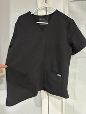 Figs Black Casma Scrub Top Pre-Owned XL
