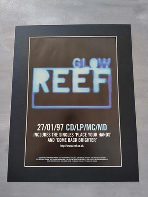 Reef Glow Original Advert Glow Album Mounted Vintage 14x11''