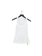 Fabletics Women's T-Shirt XS White Polyester with Elastane Sleeveless Basic