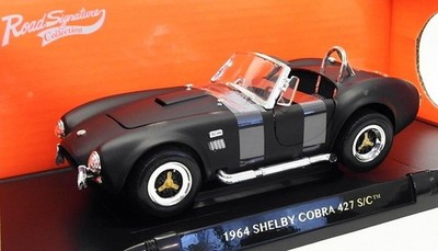 Road Signature Maßstab 1:18 Modellauto 92058 - 1964 Shelby Cobra 427 S/C mattschwarz