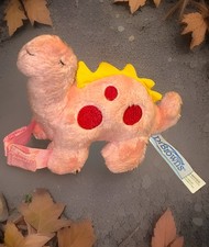 Dr Brown s Plush Pink Yellow Red Dinosaur Pacifier Holder/Lovey HTF