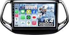 10" 4 64G Android Auto Carplay Stereo for Jeep Compass 2017-2020
