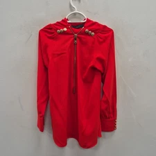 Holland Cooper Luxury Burny Orange Country Chic Blouse Shirt Top Womens Small