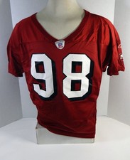 2004 San Francisco 49ers Julian Peterson #98 Game Issued Red Practice Jersey 935