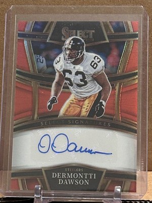 2022 Panini Select #SSP-DED Dermontti Dawson Select Signatures Prizm #d 18/75