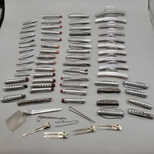 Vintage Metal Hair Curlers Clips Mixed Styles Sizes Goody Brand and More 70 Pcs