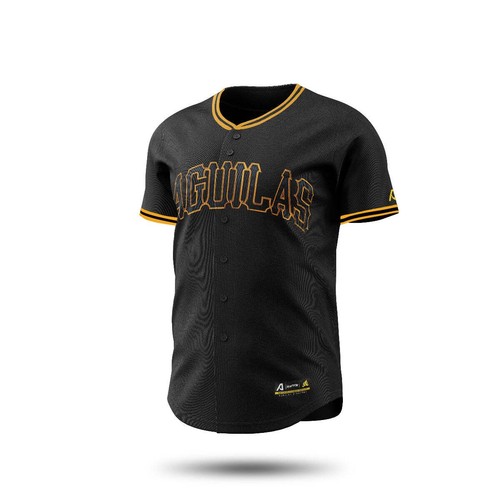 Maglia Ufficiale Aguilas Cibaeñas 2024-2025 Oro Con Bottoni – Tifa Con Stile Per La Squadra Del Cuore!