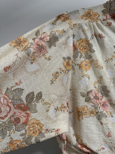 Vestido midi floral ACT I vintage de los años 80 cuello circular talla 9/10 EE. UU. Cottagecore - Imagen 6 de 13
