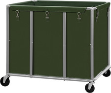 Commercial Laundry Cart with Lockable Wheels, Large 420L Industrial