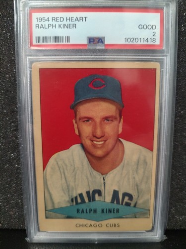 Ralph Kiner 1954 Red Heart card