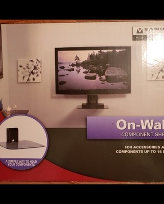 New. Opened Box SANUS On-Wall Component Shelf. Model: VMA401-B1  Up to 15 Lbs