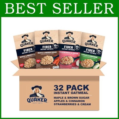 High Fiber Instant Oatmeal Variety Pack, 32 Count--#`