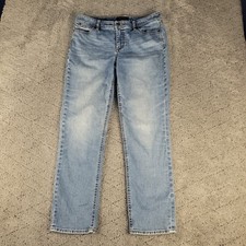 Talbots Jeans Womens 10P Blue Flawless Five Pocket Straight Leg Stretch Denim