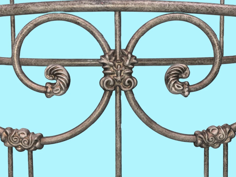 Cabeceira e rodapé de ferro forjado provençal francês tamanho real - Imagem 4 de 4