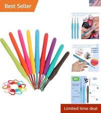Lightweight Ergonomic Crochet Hook Kit 19PCS 2mm-6mm for Effortless Crocheting