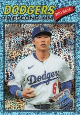 2026 Topps Heritage Hyeseong Kim Blue Sparkle Card
