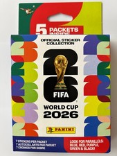 2026 Panini World Cup FIFA 5 Packets Sticker Hanger Box Factory Sealed 🚚✅