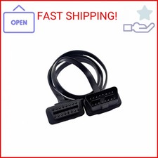 ZIMISI OBD2 Extension Cable, 16Pin Male to Female Flat Ribbon Extension Cord, Lo